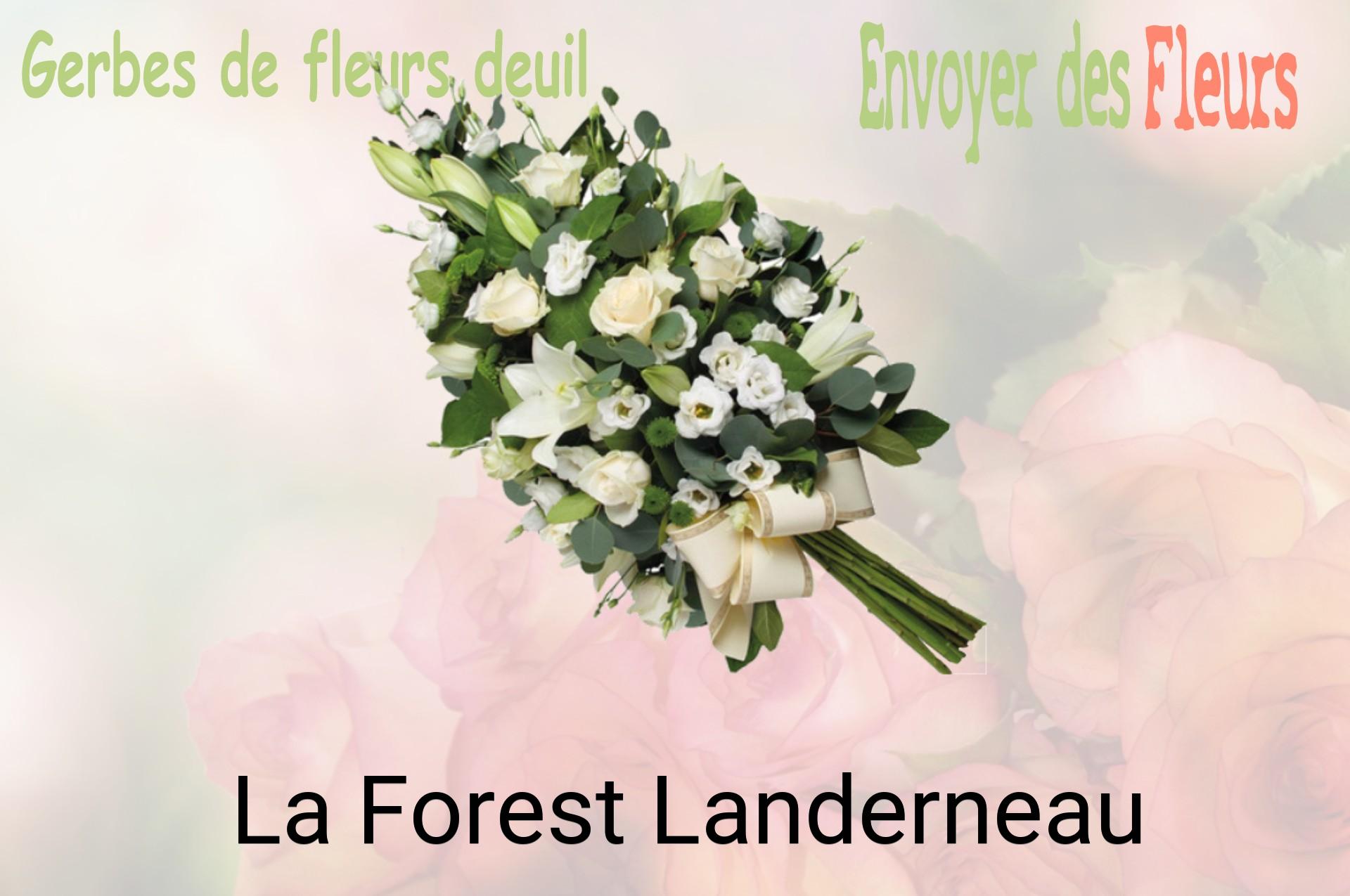 Gerbe de fleurs de deuil livrée à La Forest-Landerneau